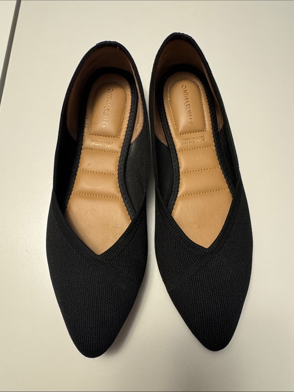 Cynthia Rowley Black Pointed Knit Flats